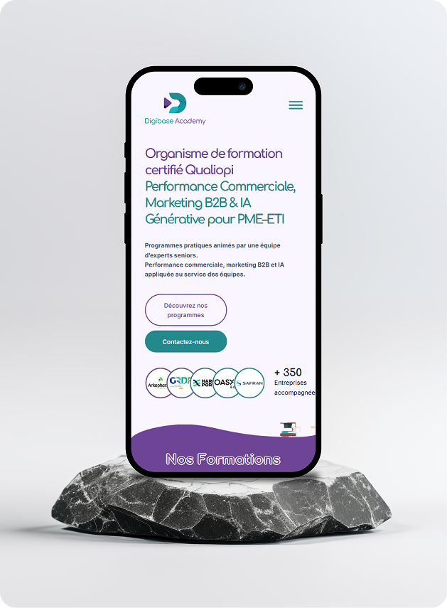 digibase academy mockup